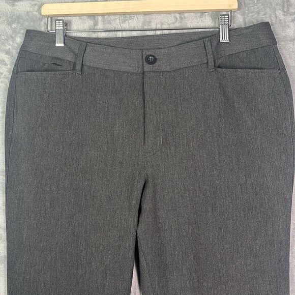 Eddie Bauer Charcoal Gray Women’s Straight Leg Pants Trousers Size 14 Tall - Picture 2 of 11